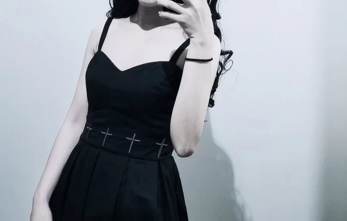 Винтажное Дизайнерское черное готическое платье loilta в готическом стиле