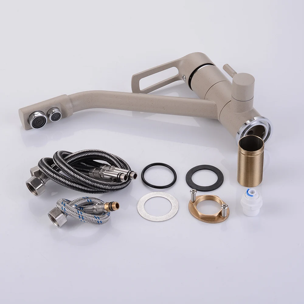 Черный кухонный кран с поворотом на 360 градусов смеситель для кухонной раковины