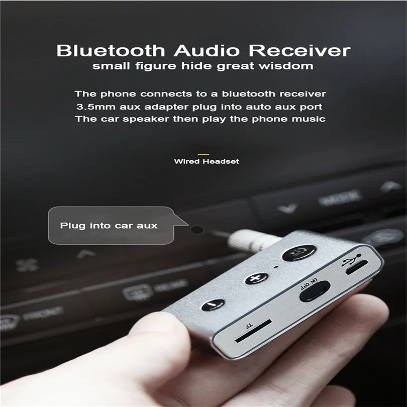 Беспроводной Bluetooth 4 2 приемник 3 5 мм AUX аудио стерео музыка домашний Автомобильный
