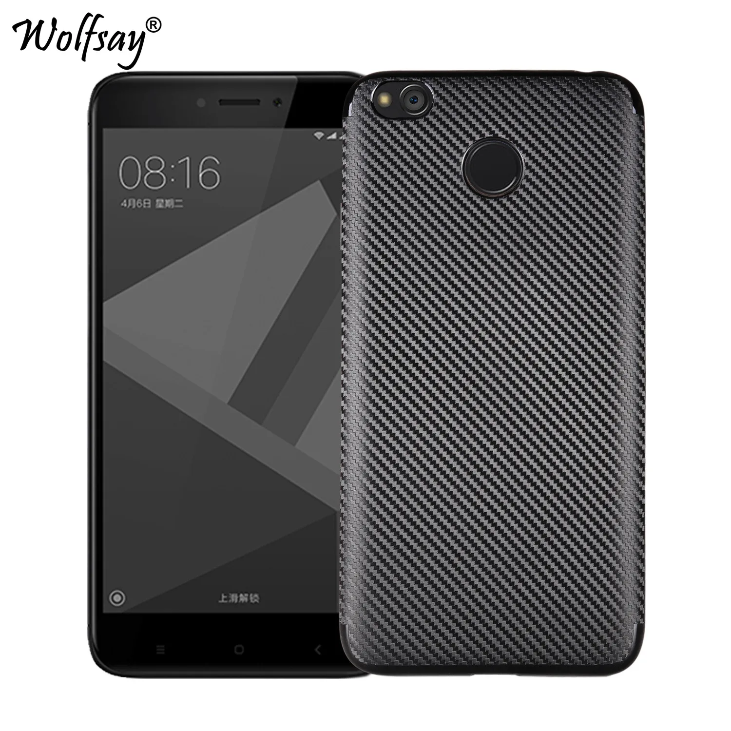 Чехол для телефона Xiaomi redmi 4X роскошный новый чехол из углеродного волокна мягкий