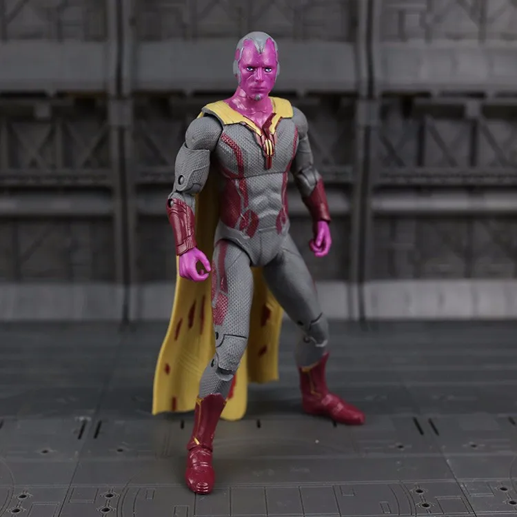 17 см/6,5 дюйма фигурка Marvel Vision Мститель эра Альтрона Капитан Америка военная форма игрушка-Супергерой модель