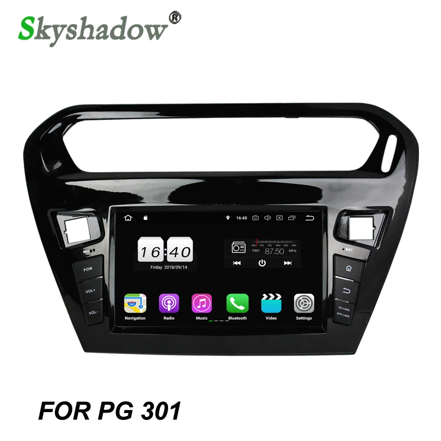 TDA7851 1024*600 Android 8 1 для CITROEN Elysee 2013 2016 PEUGEOT PG 301 2 Гб ОЗУ автомобильный DVD плеер GPS navi