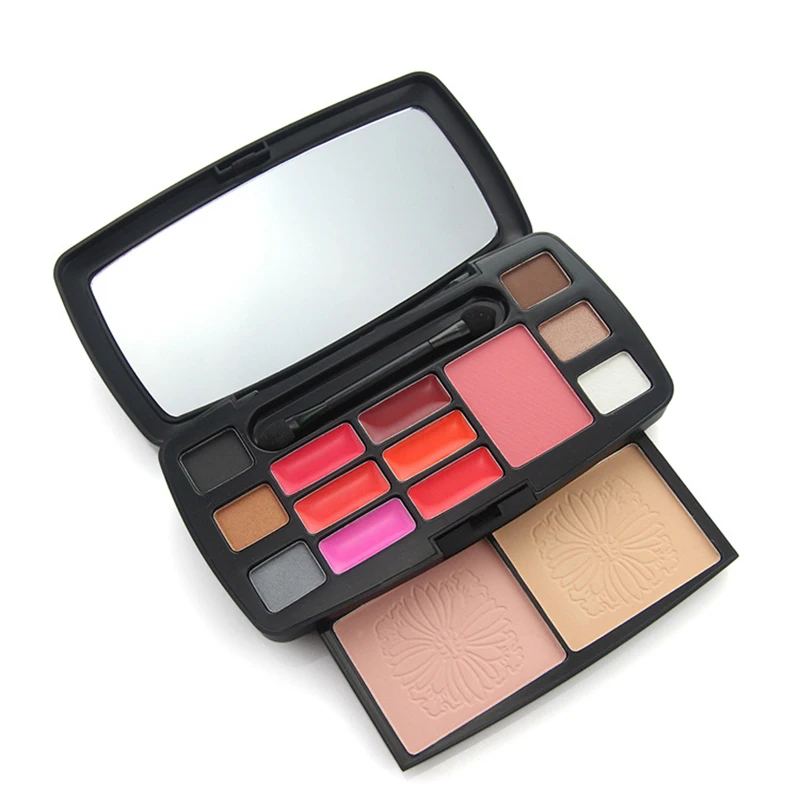 Блеск для губ Румяна Косметическая пудра Сияющий Тени век Комбинации