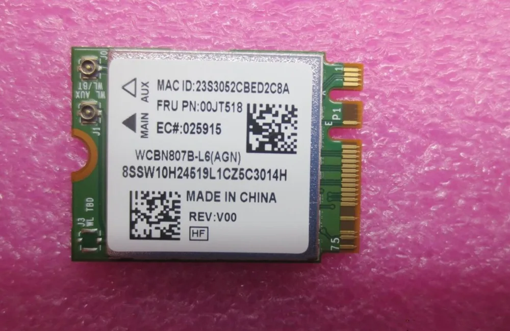 

Lenovo Thinkpad T460 X260 T460S беспроводная карта для Broadcom BCM94350ZAE 802.11AC 867 Мбит/с NGFF WiFi Bluetooth 4,1 00JT518 00JT519