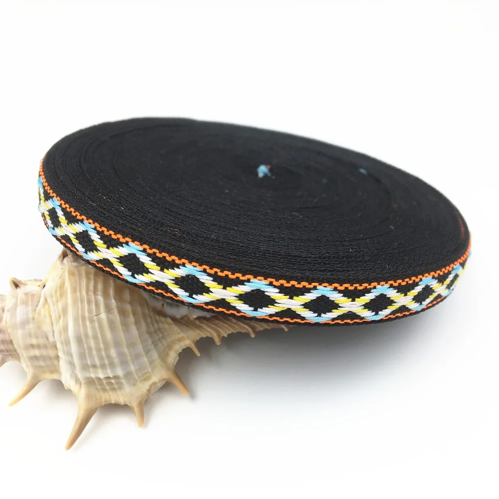 

10 ярдов, 9 мм, 3/8 дюйма, тканая жаккардовая лента, лента для вышивки, аксессуары для одежды ручной работы, корсажная лента, упаковка