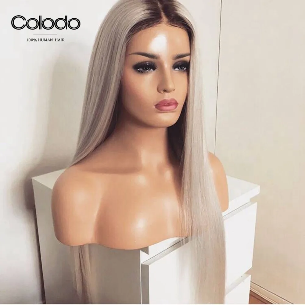 COLODO эффектом деграде (переход от темного к Синтетические волосы на кружеве парик
