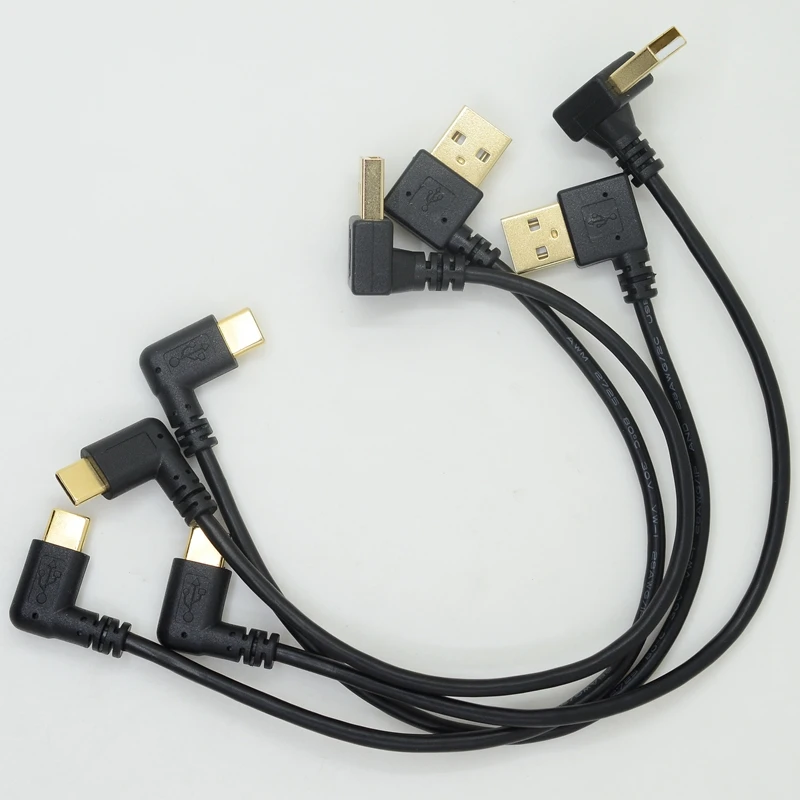Кабель USB Type C для быстрой зарядки кабель и передачи данных под углом 90 градусов 25