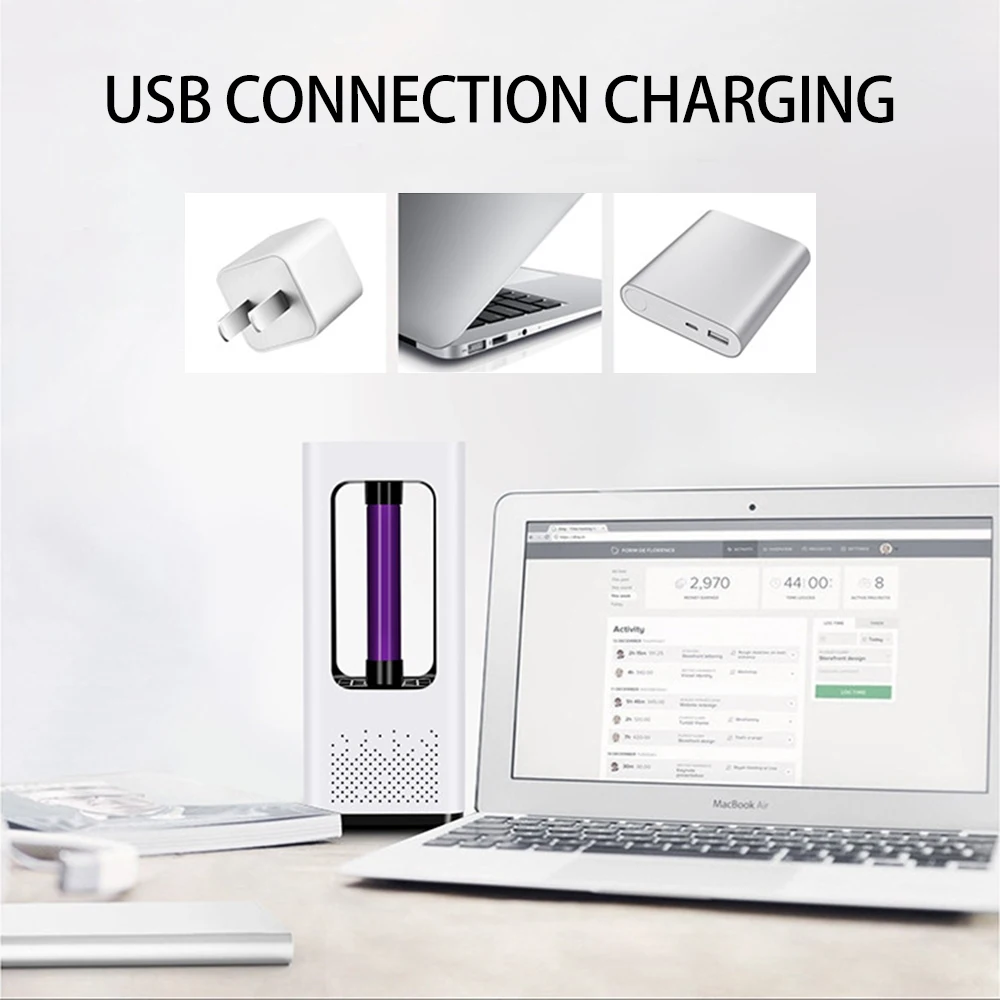 

Home Electric Mosquito Killer Lamp USB Photocatalytic Light LED Bug Zapper Anti Mosquito Ultraviolet Light Fly Killer Trap