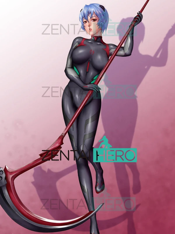 Неоновый карнавальный костюм с 3D принтом чёрных Рей Аянами Genesis Evangelion EVA Nagisa Kaworu Zentai, боди 18051704
