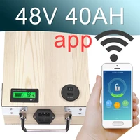 48v 40ah app lithium ion electric bike battery phone control usb 2 0 port electric bicycle scooter ebike power 2000w wood