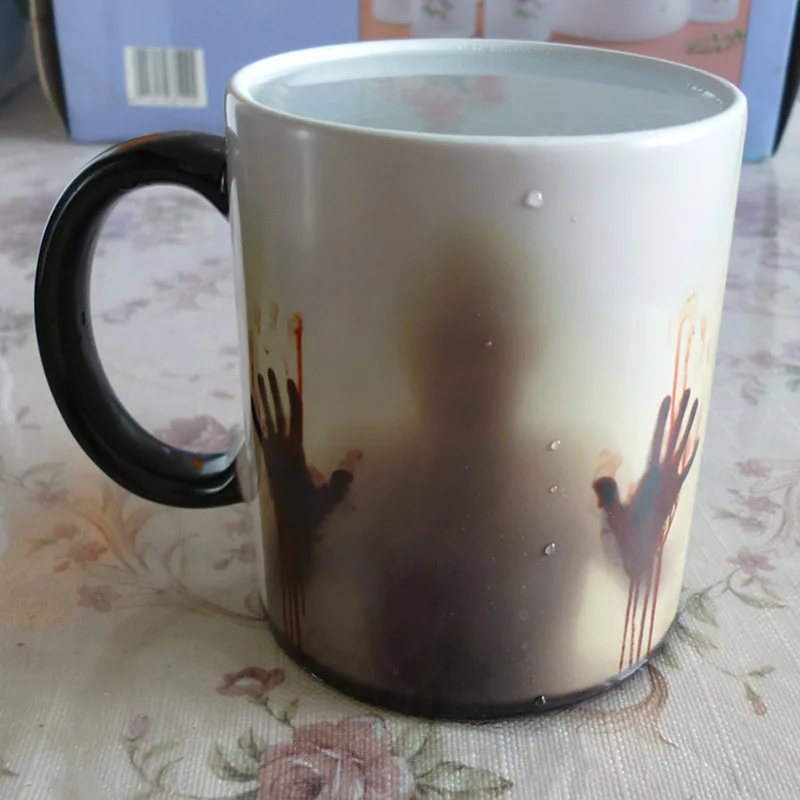2019 The Walking Dead Magic Mug Color Changing Heat Sensitive Ceramic Coffee Surprise Gifts Tea Cup Mugs Bloody Hands | Дом и сад