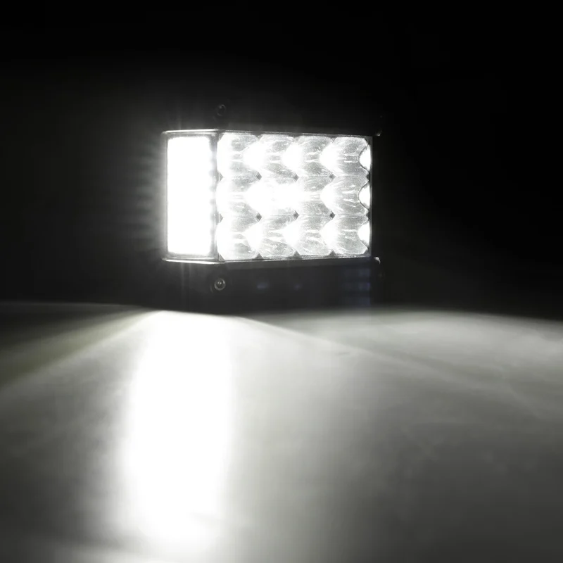 2 шт. 4 дюйма 57 W светодиодный свет работы бар 3 ряда Combo Work Light стручки внедорожные