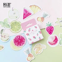 46 pcslot cartoon fruit mini paper sticker decorative diary scrapbooking label stickers kawaii stationery school supplies