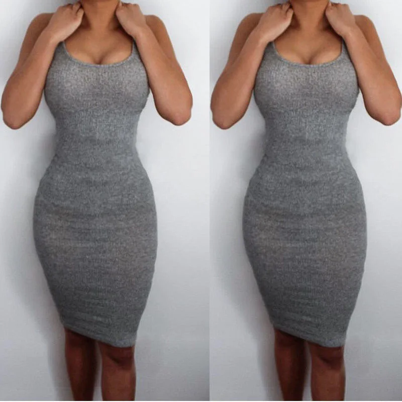 Sleeveless Hot Sale Fashion Dress Women Sexy Looking Two Colors Strapless Off The shoulder Female Elastic Solid Casual Summer |