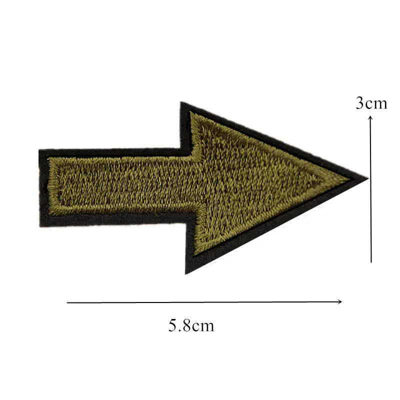 Вышитые нашивки направление Марка стрелка пришить железные значки на сумку