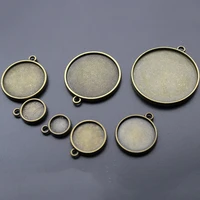 necklace pendant setting cabochon cameo base tray bezel blank fit 8 10 12 14 16 18 20 25 30 mm cabochons jewelry making findings