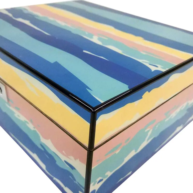 Модный двухуровневый контейнер для сигар с глянцевой отделкой красивый хранения