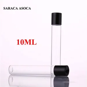 Оптовая продажа, стеклянный стальной флакон для духов 10 мл, прозрачный флакон для духов, пустые флаконы для духов