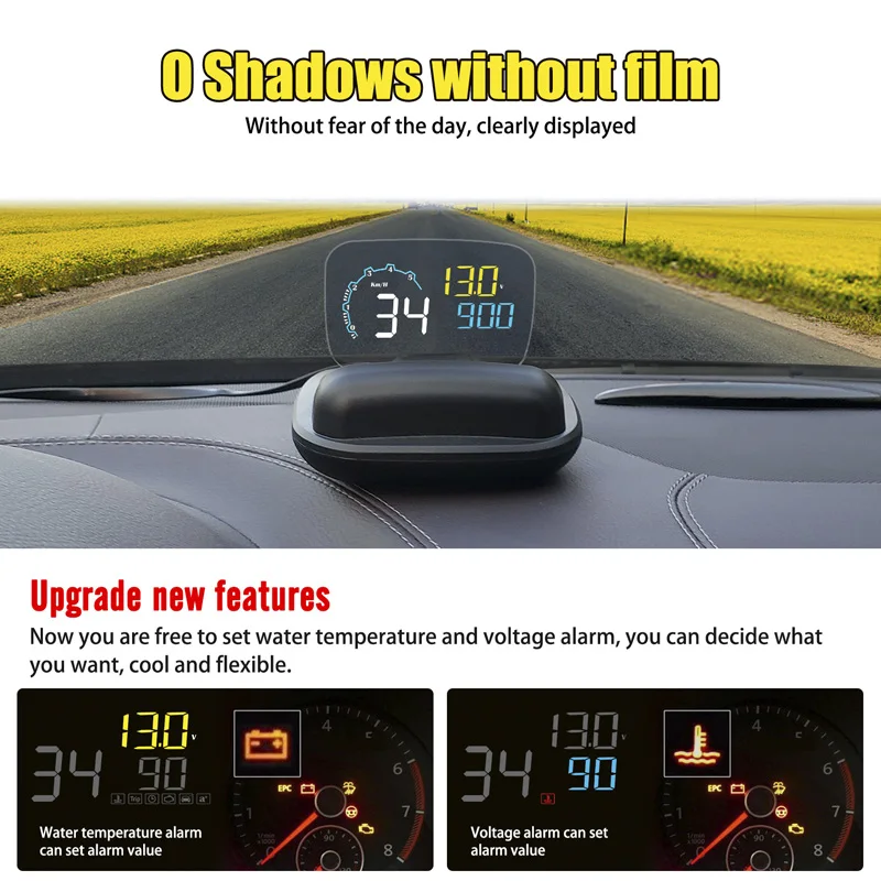 4 дюймовый C600 OBD2 HUD автомобильный лобовой дисплей диагностический и сигнальный