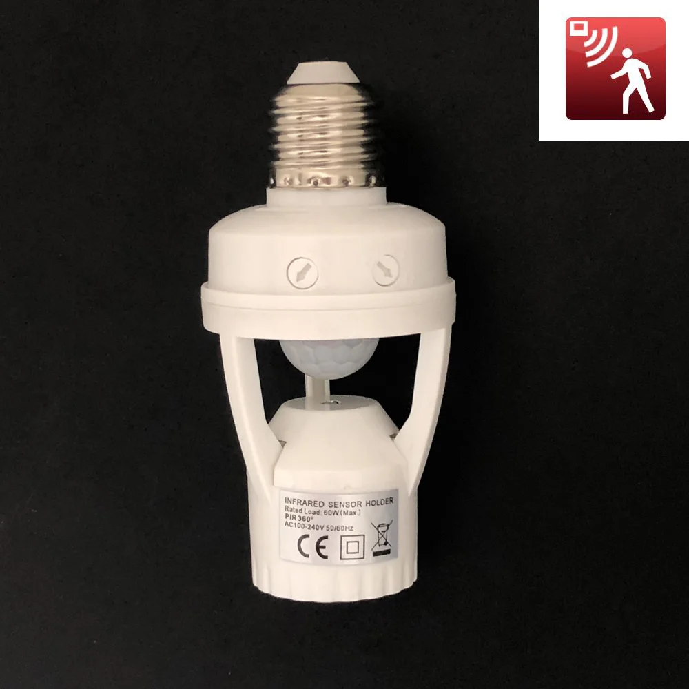 AC 110-220 V 360 градусов PIR датчик индукционного движения ИК инфракрасный человеческое E27 розетка светодиодный свет Сенсор переключатель держатель Основание светильника