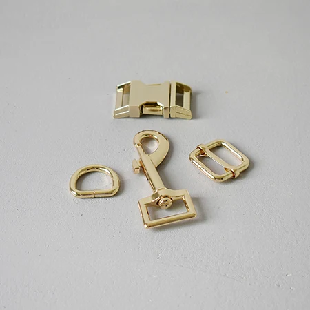 Gold 1 набор металлических регулировщиков пряжки 3/"(20 мм) шарнирная застежка-Омар d-кольца для сумки собаки ошейник ремни DIY аксессуары 4 цвета - Цвет: Gold