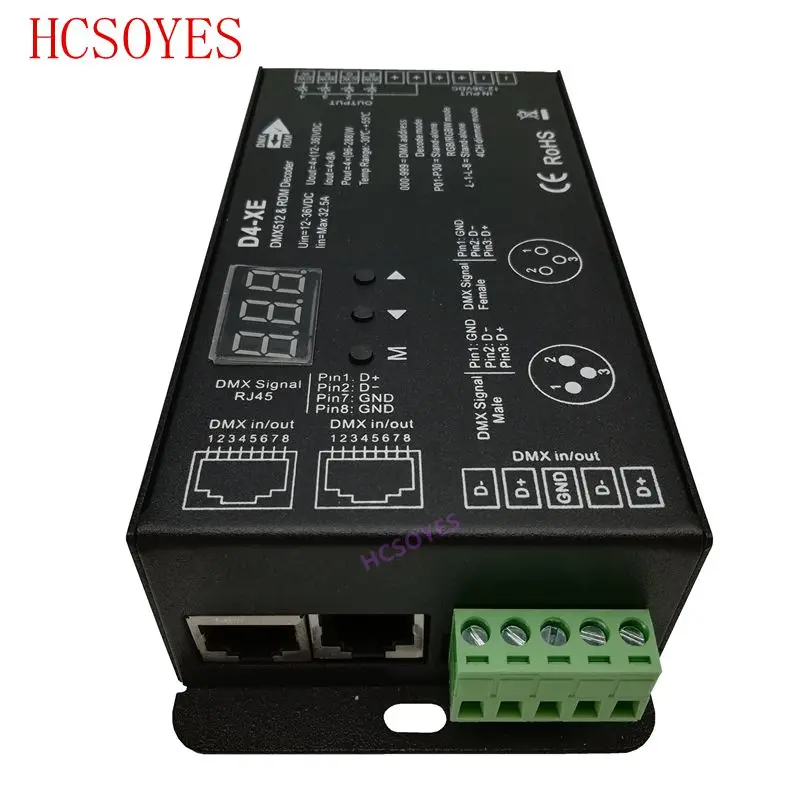 Декодер DMX 4 канала pvм постоянное напряжение с цифровым дисплеем вход разрешением