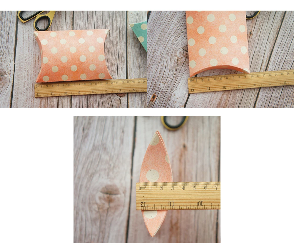 10 шт Ретро Старый розовый синий горошек дизайн конфетная коробка как маленький