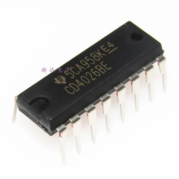 

Brand new imported CD4026 CD4026BE in line DIP-16 decimal counter divider