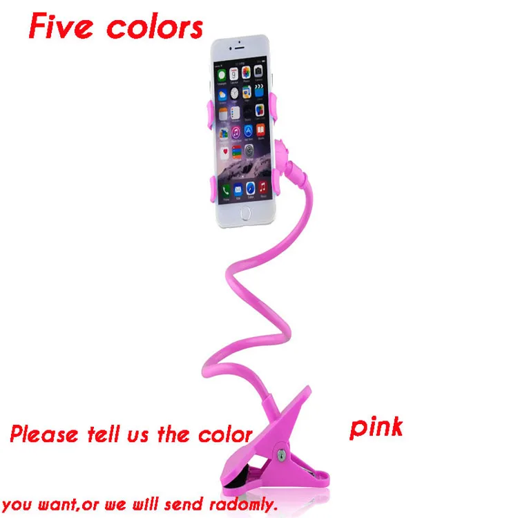 360 Degree Rotation Double Clip Phone Holder for Desk Office Kitchen Lazy anyphones Plastic Mobile | Мобильные телефоны и