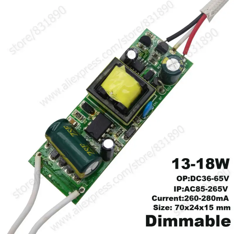 Фото 5pc LED Driver inside Dimmable Color Lighting Transformer 3/5/7/9/12/15/18/36W Constant current  Driver For LED Bulb Downlight №2