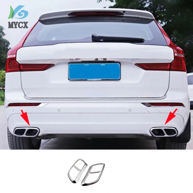 Выхлопная труба для Volvo XC60 XC 60 2018 выхлопная глушитель накладка отделка Стайлинг