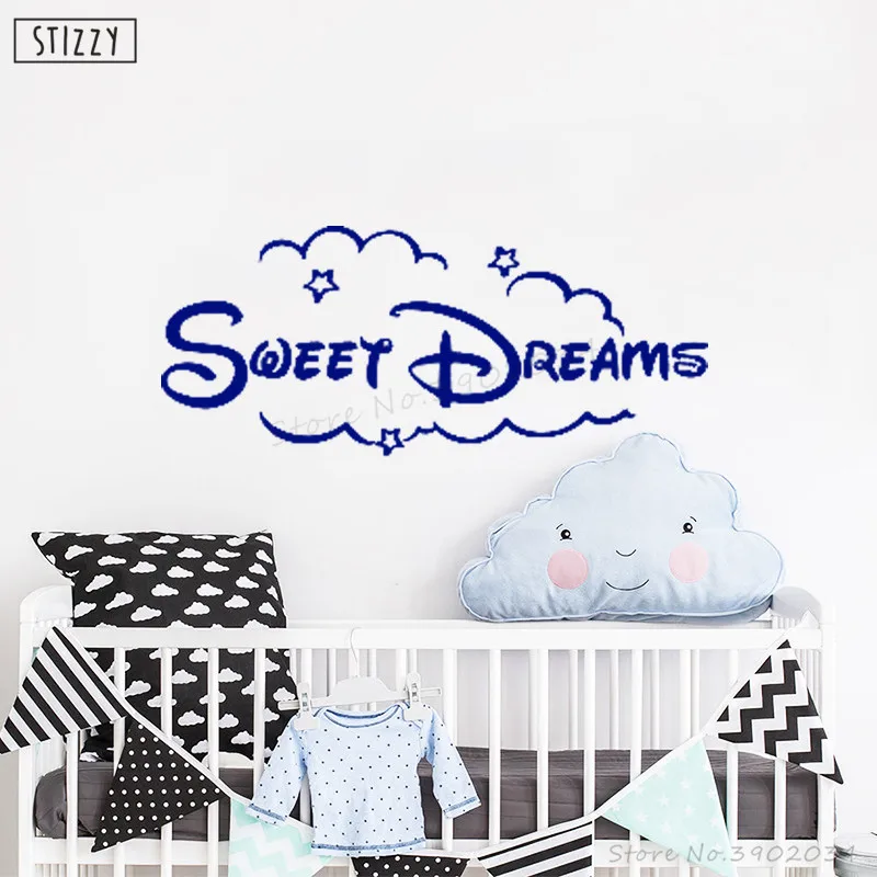 Настенная Наклейка stizzy Sweet Dreams Quote в детскую спальню хороший ночной домашний
