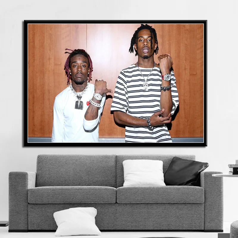 P365 Playboi Carti &amp Lil Uzi Vert Rap хип-хоп певец Звездная живопись Шелковый Холст плакат