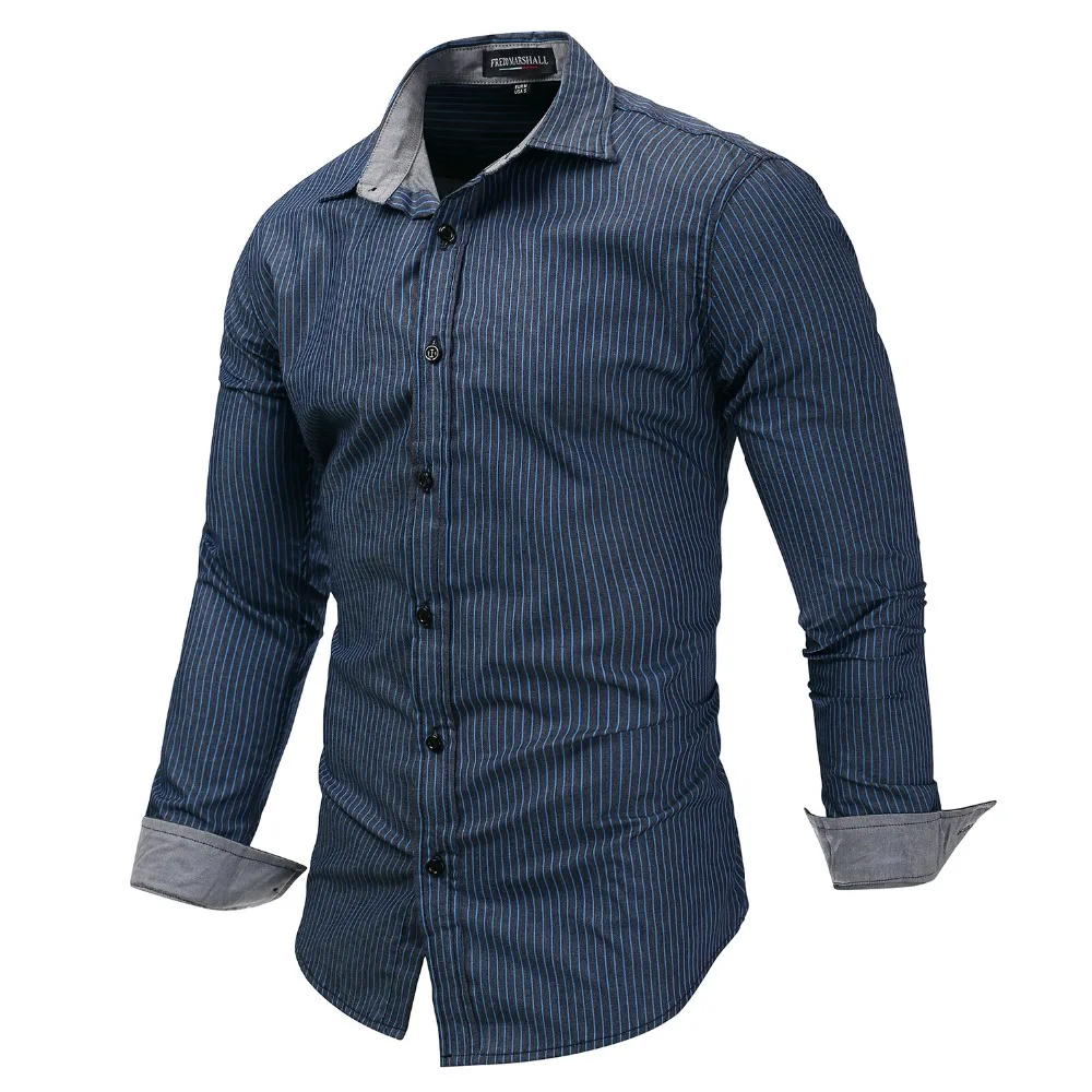 Fashion Top Brand Men's Casual Dress Shirt Long Sleeve Patchwork Plaid 100% Cotton Chemise Homme Plus Size | Мужская одежда
