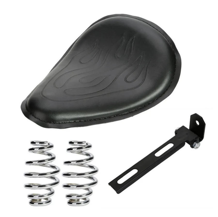 

Пламя кожа Solo Seat + 3 "монтажное оборудование для Harley Sportster 883 1200 Dyna