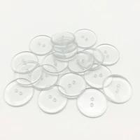 100pcs 25mm resin clear transparent 2 holes buttons round sewing accessories diy crafts embellishments accessories