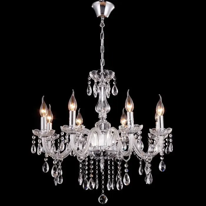 Современная винтажная прозрачная Хрустальная люстра античный светящийся