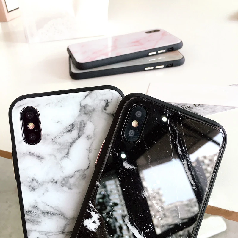 GlamPhoneCase новый модный мраморный стеклянный чехол для телефона iPhone11Pro XS Max XR 8 8plus 7