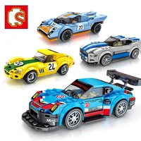 kids diy assembling blocks toys racers series speed champions car blocks racing building brick children gifts