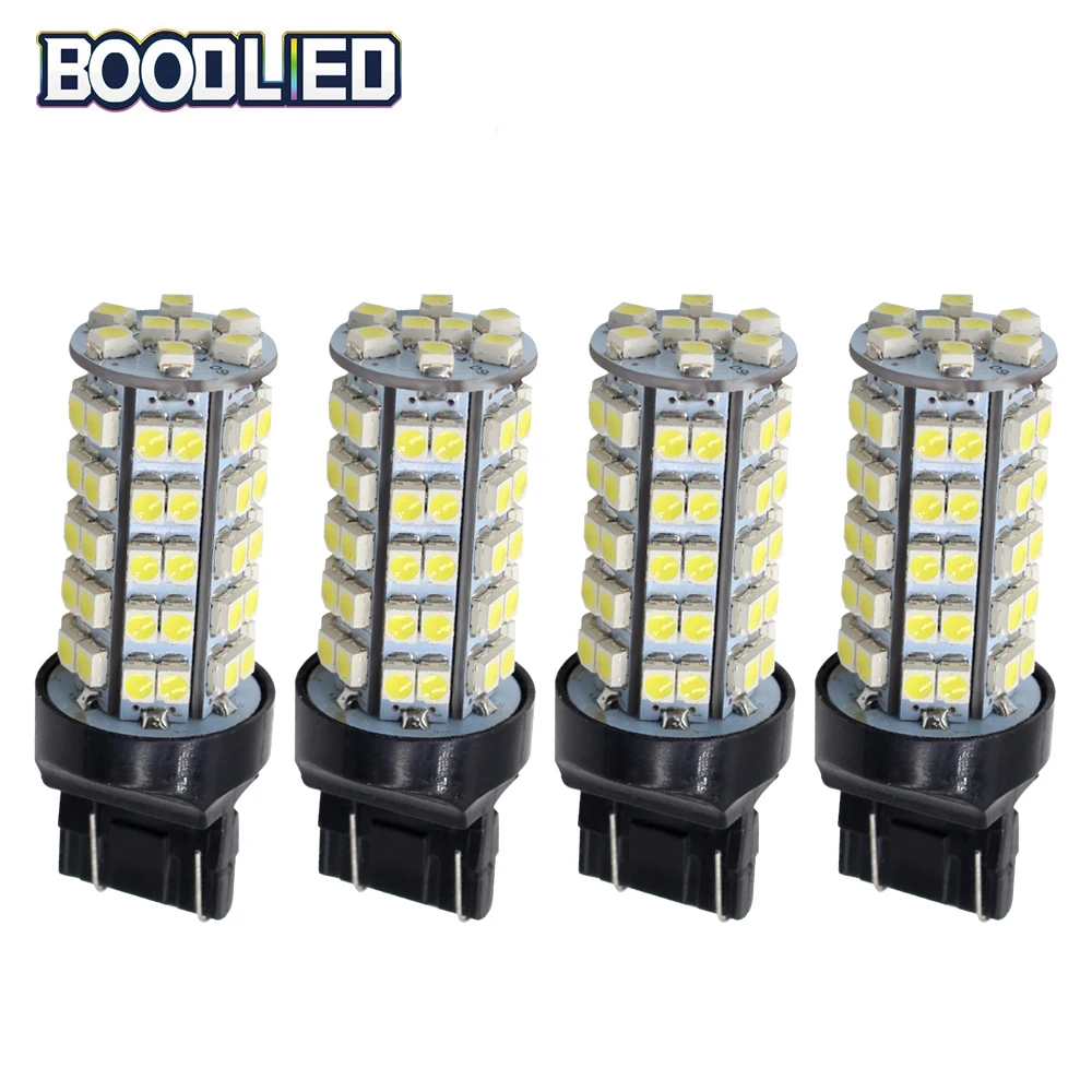 

4 шт., автомобисветильник светодиодные лампы 12 В 7443 T20 1210 3528 68 SMD