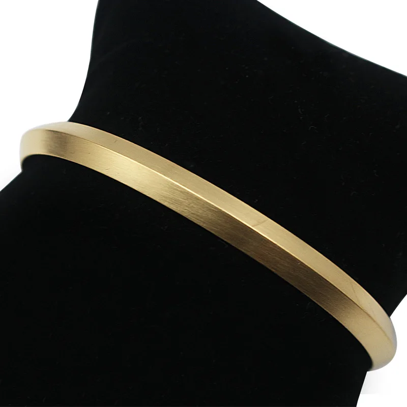 Casual Edges Raised Gold-Color Bangle Stainless Steel Cuff Bracelet Women Fashion Jewelry 1 Piece Free Shipping | Украшения и
