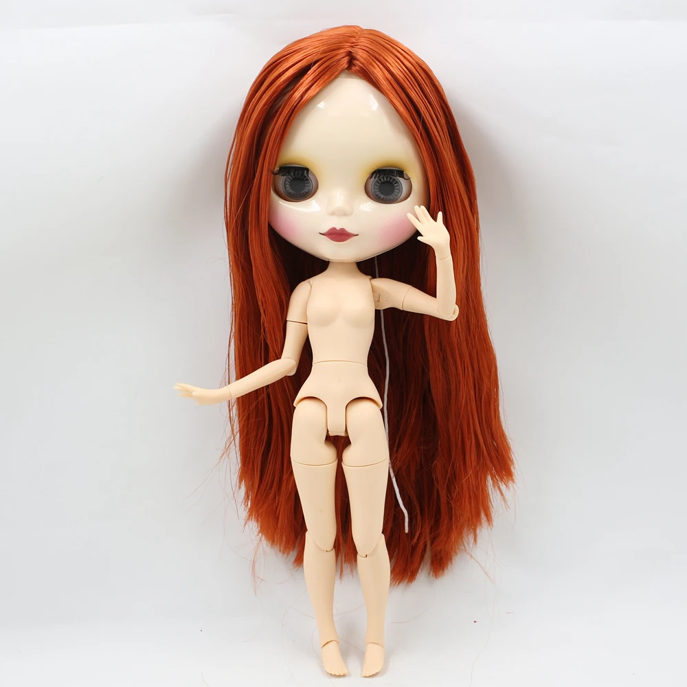 Ледяной DBS Blyth кукольные серии No.230BL0374 коричневый красный прямые волосы из белой