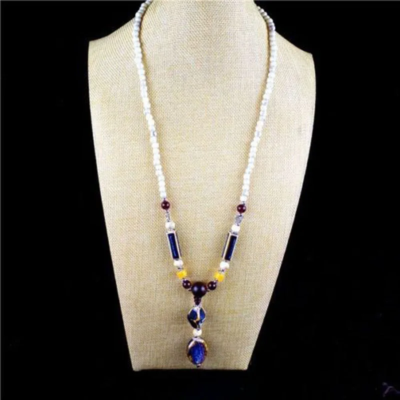 2017 модные многоцветные китайский Стиль Керамика Цепочки и ожерелья 17.5 дюйма|ceramic