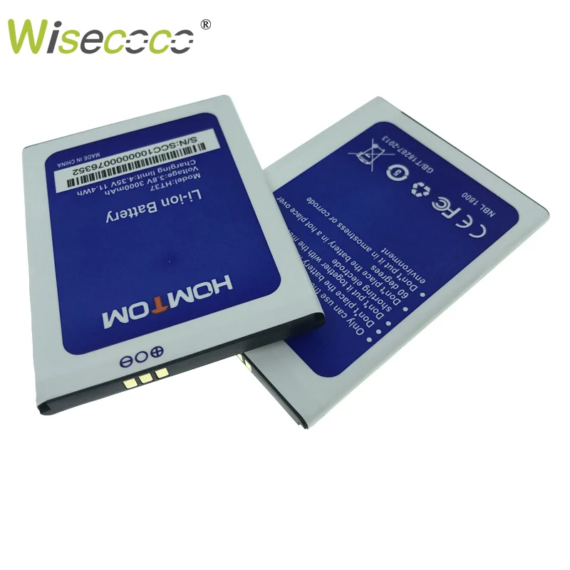 Wiscoco 2 шт. аккумулятор 3000 мАч для смартфона Smart HT37 HT 37 Pro высокого качества+ номер для отслеживания