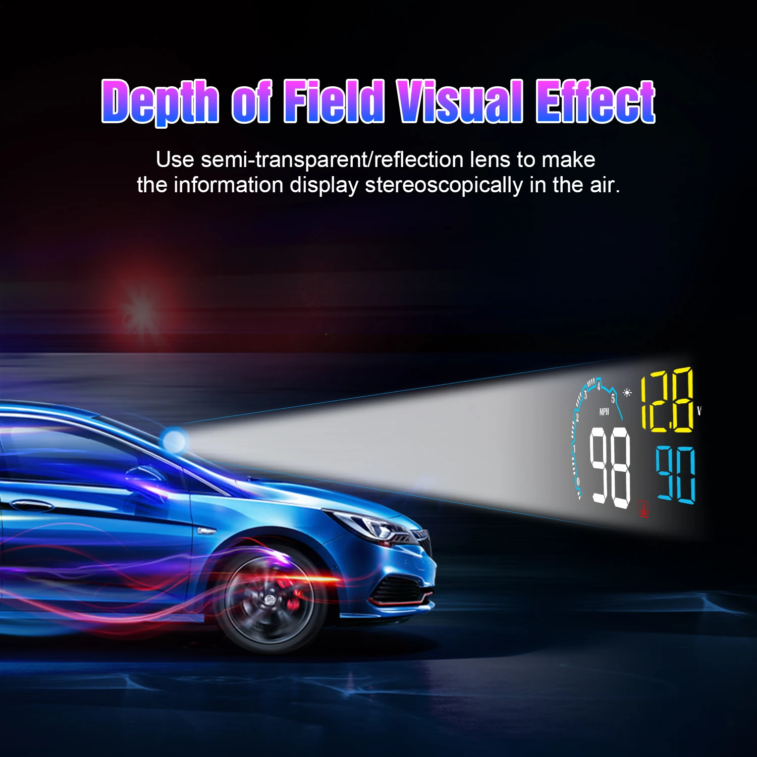 Автомобильный Hud дисплей C600 OBD с сигнализацией превышения скорости автомобильный