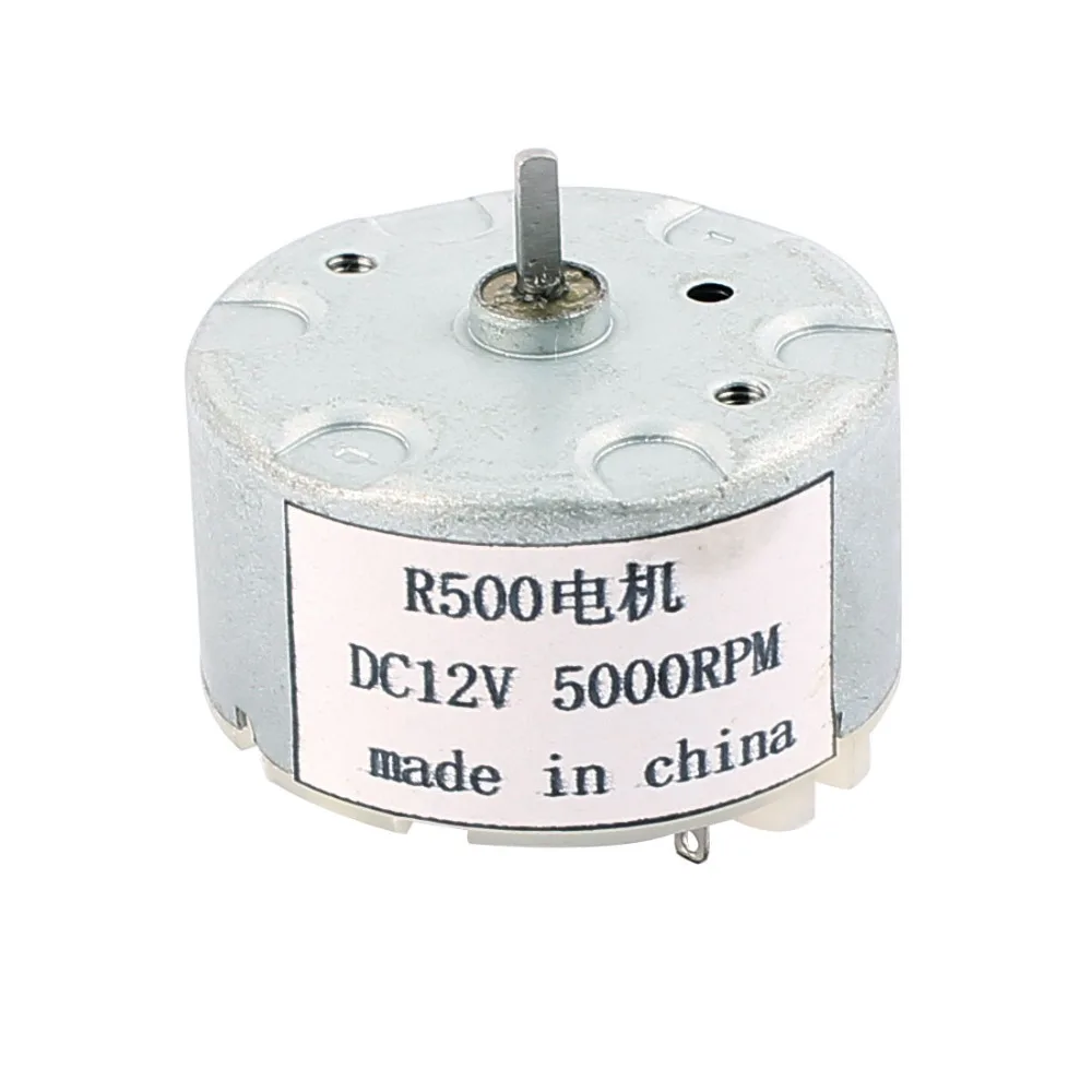 UXCELL (R) Высокое качество 1 шт. R500 DC 12V 5000RPM плоский Вал цилиндрическая микро модель