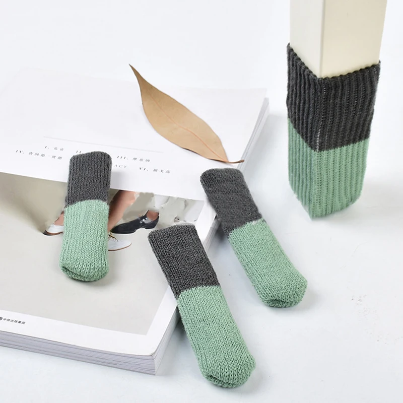 

4PCS,Foot Cover,Table Leg,Chair Sock,Chair Leg,Floor Protector,Knitting,Furniture Pads,Anti-slip,Thicken,Home&Kitchen,Pure Color