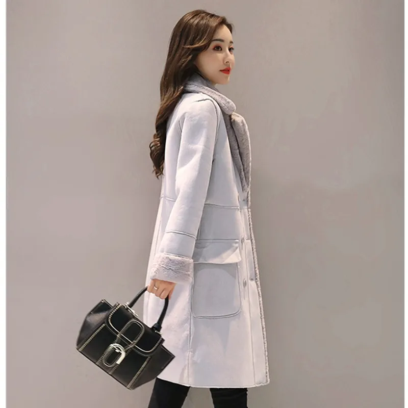 Зимнее длинное пальто и куртка новинка 2019 бархатное толстое теплое Женское из