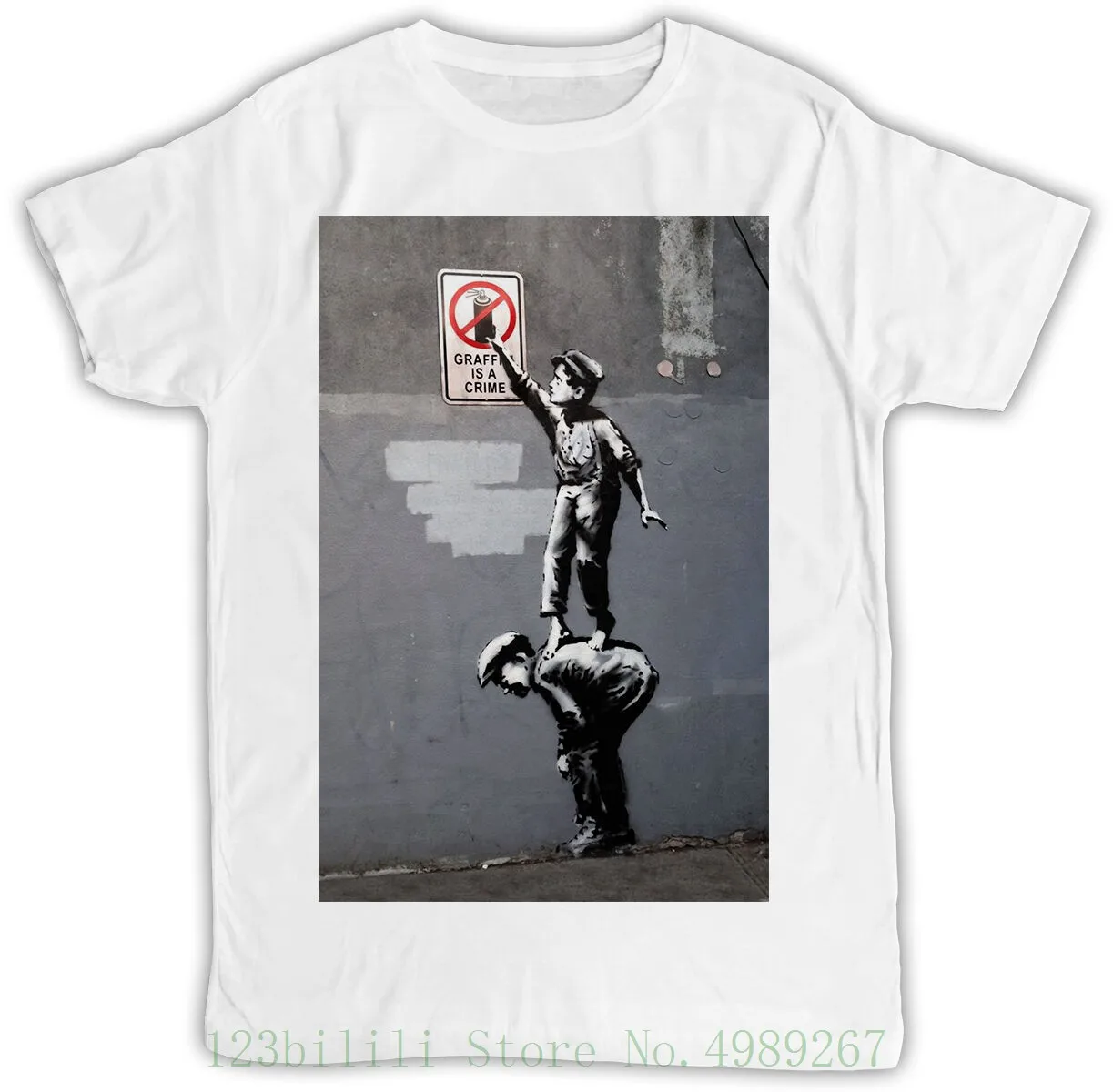 Мужская футболка в стиле ретро Banksy с граффити идеальный подарок новинка