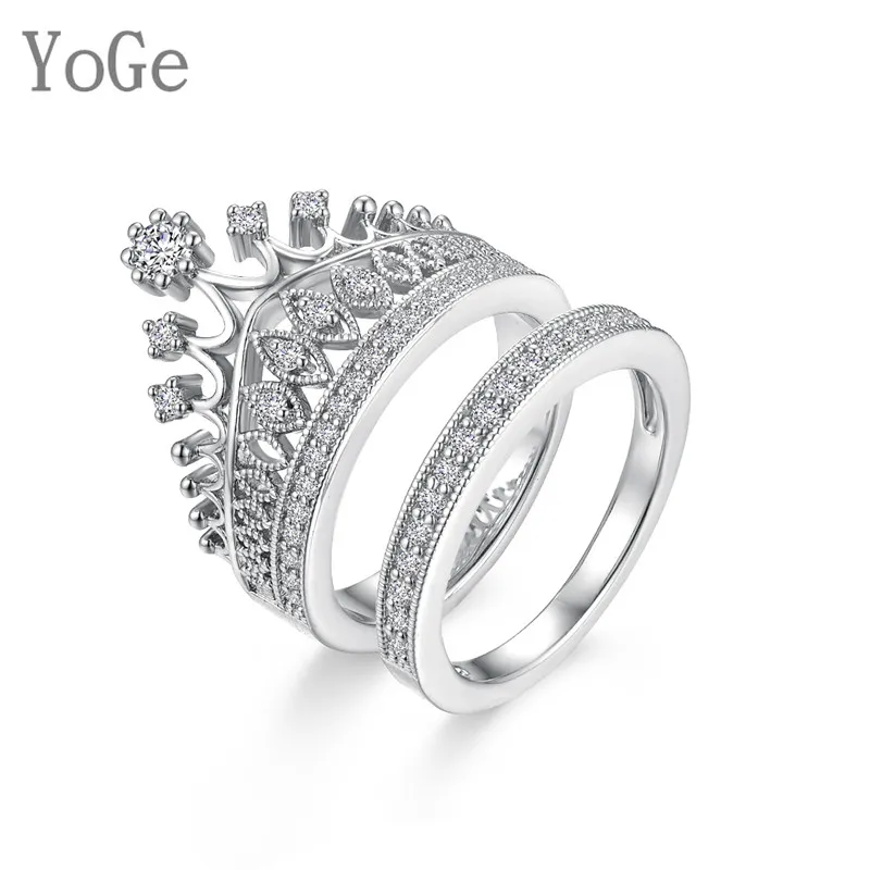 YoGe свадебные и вечерние ювелирные изделия для женщин R3425 изысканный AAA CZ кольцо